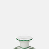 Gisela Graham Green Folk Ceramic Candlestick.