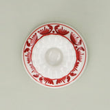 Red Folk Ceramic Candlestick