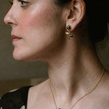 Cloud and Rain Chain Drop Jet Necklace