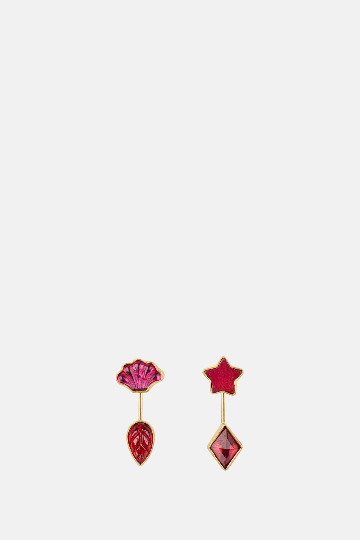Grainne Morton Detachable Drop Garnet Earrings.