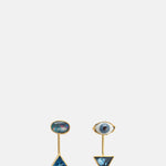 Grainne Morton Detachable Drop Opal Blue Eye Earrings.