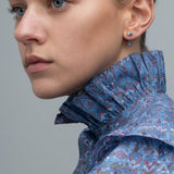 Detachable Drop Opal Blue Eye Earrings