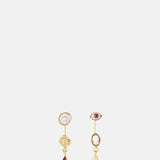 Grainne Morton Double Detachable Victorian Drop Brown Cameo Earrings.