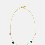 Grainne Morton Five Mini Charm Malachite Necklace.