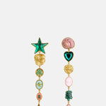 Grainne Morton Green Heart and Star Earrings.