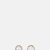 Grainne Morton Mismatched Pearl Flower Stud Earrings.