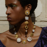 Moon and Shell Cameo Necklace