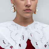 Moon and Star Shell Drops Earrings