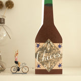 Cheers Bottle Shaped Card