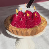 Raspberry Birthday Candles