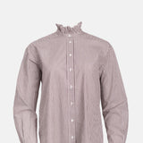 Hartford Chana Shirt Brown Stripes.