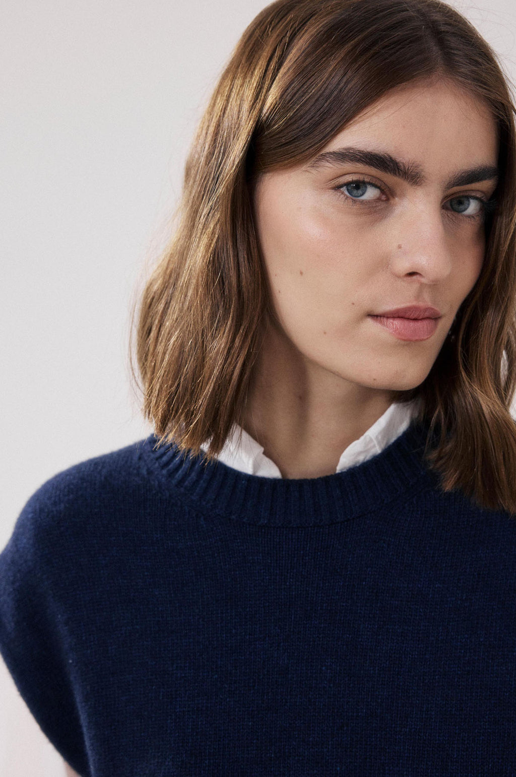 Mayra Knit Pullover Navy