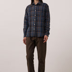 Hartford Paul Shirt Brown & Blue.