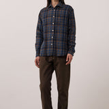 Hartford Paul Shirt Brown & Blue.