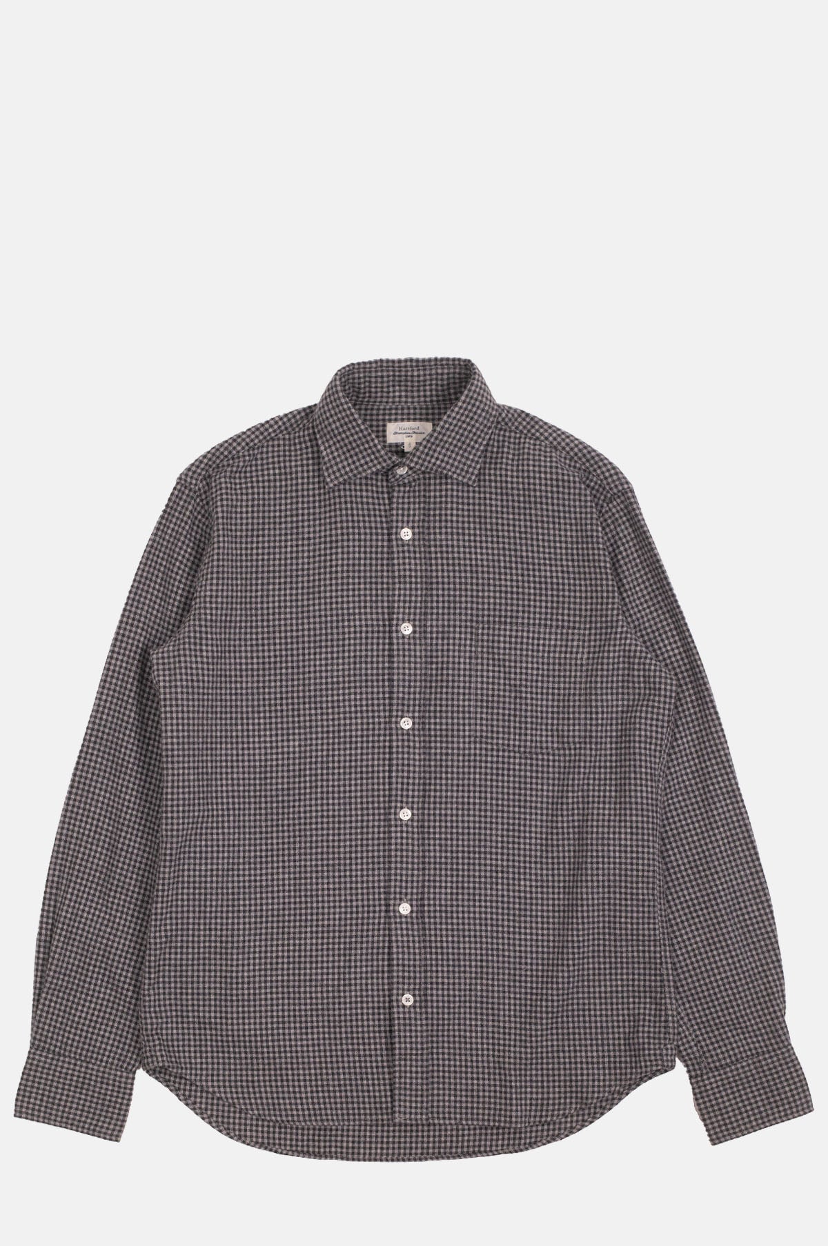 Hartford Paul Shirt Checked Charcoal.