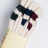 3-Pack Double Stripe Dark Green/Navy/Burgundy Socks