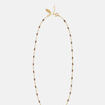Hermina Athens Bronze Enamel Chain Necklace 85cm.