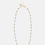 Hermina Athens Bronze Enamel Chain Necklace 85cm.