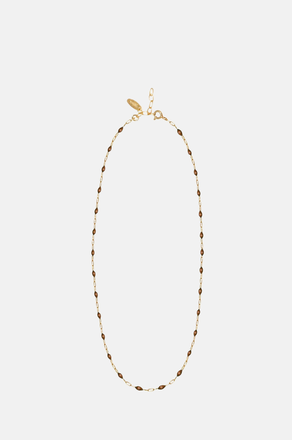 Hermina Athens Bronze Enamel Chain Necklace.