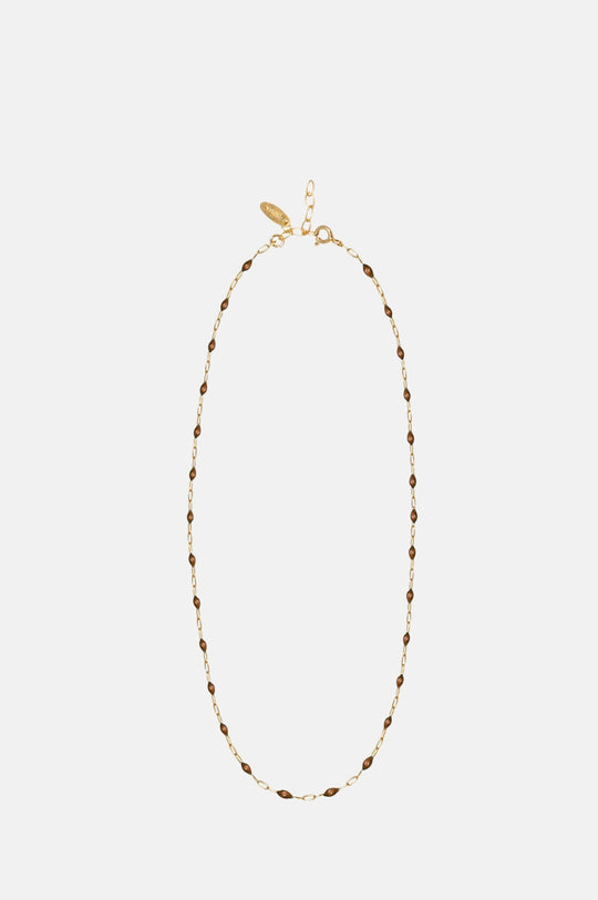 Bronze Enamel Chain Necklace 50cm