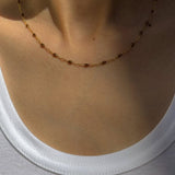 Bronze Enamel Chain Necklace 50cm