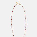 Hermina Athens Red Enamel Chain Necklace.