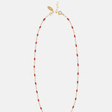 Hermina Athens Red Enamel Chain Necklace.