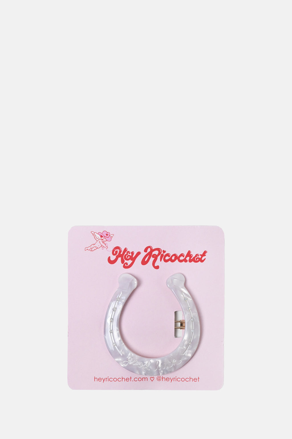 Hey Ricochet Horseshoe Clip Silver.