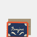 Isatopia Bonjour Die Cut Card.
