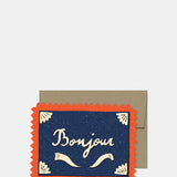 Isatopia Bonjour Die Cut Card.