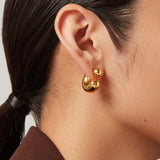Tome Medium Gold Hoop Earrings