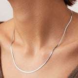 Zeina Slim Silver Chain Necklace