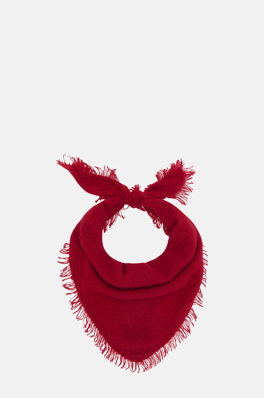 Distressed Triangle Scarf Dull Red