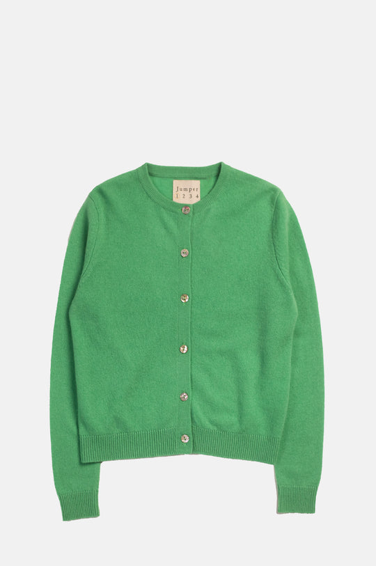 Plain Crew Cardigan Fresh Green