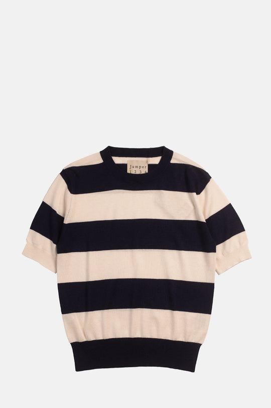 Slinky Stripe T-Shirt Navy Chalk