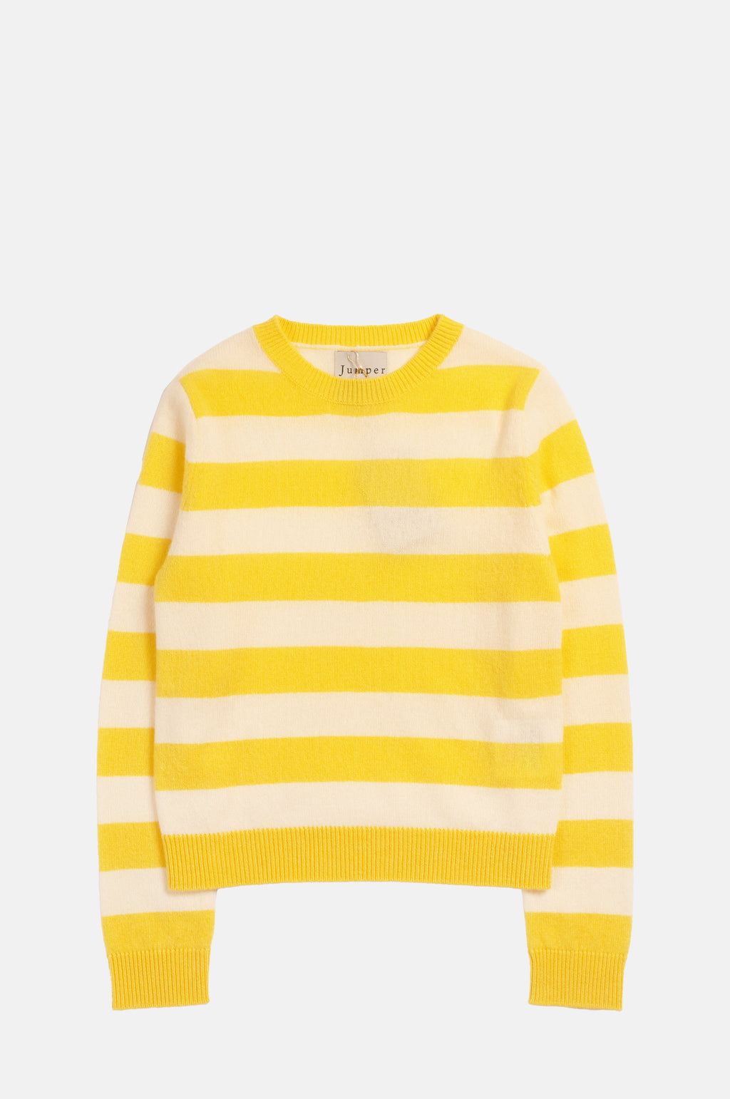 Jumper1234 Stripe Crew Primrose Pale Yellow.
