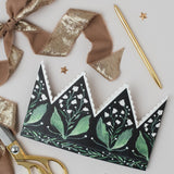 Botanical Party Hat Crown Card Lily of the Valley
