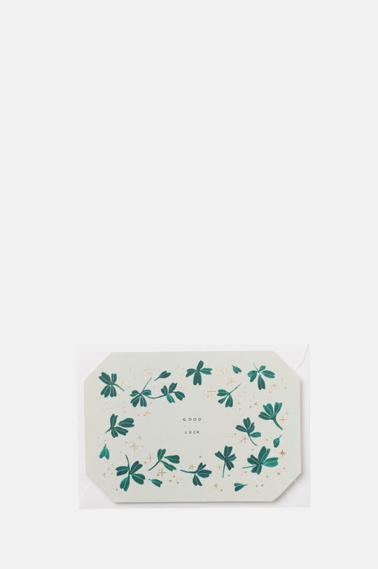 Good Luck Die Cut Foiled Card