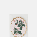 Katie Housley Merry Christmas and a Happy New Year Scallop Die Cut Card.