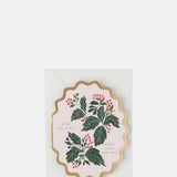 Katie Housley Merry Christmas and a Happy New Year Scallop Die Cut Card.
