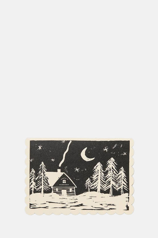 Lino Cut Santa's Workshop Card