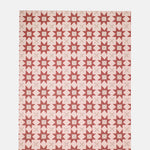 Katie Leamon Red Quilt Pattern Wrapping Paper Set of 3 Sheets.