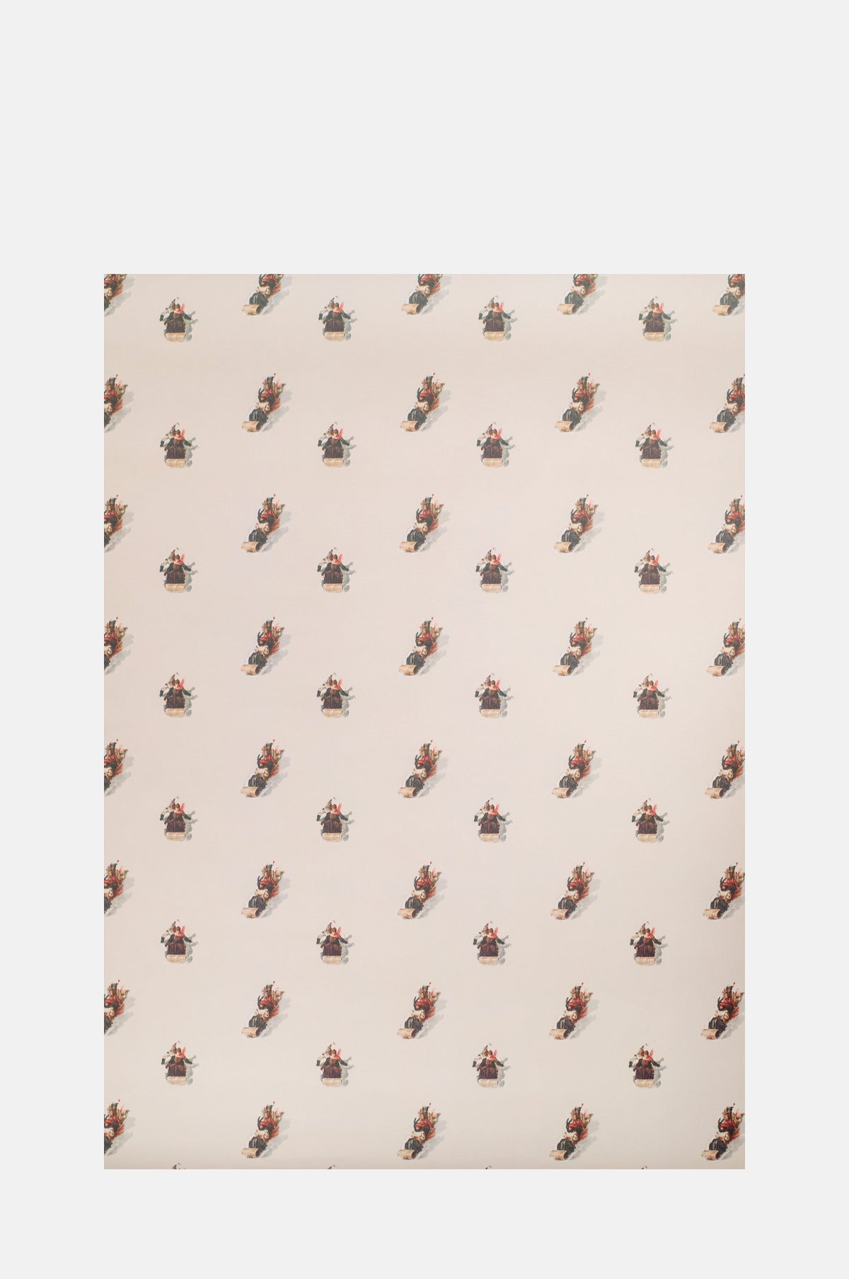 Katie Leamon Tobogganing Vintage Christmas Wrapping Paper Set of 3 Sheets.