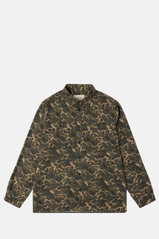 Taymount Overshirt Olive Landscape Print