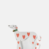 Kitty Kenda Loveheart Whippet Dog Greeting Card.