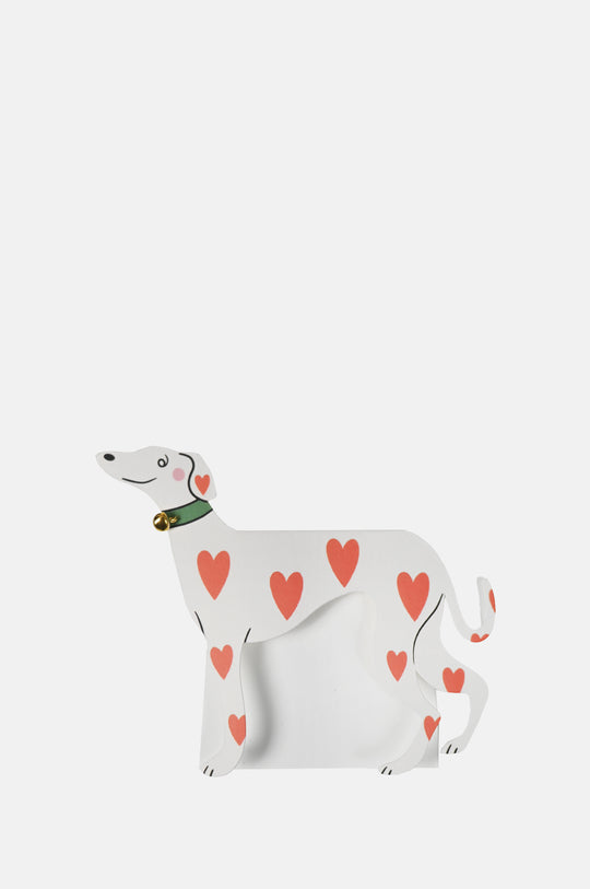 Loveheart Whippet Dog Greeting Card