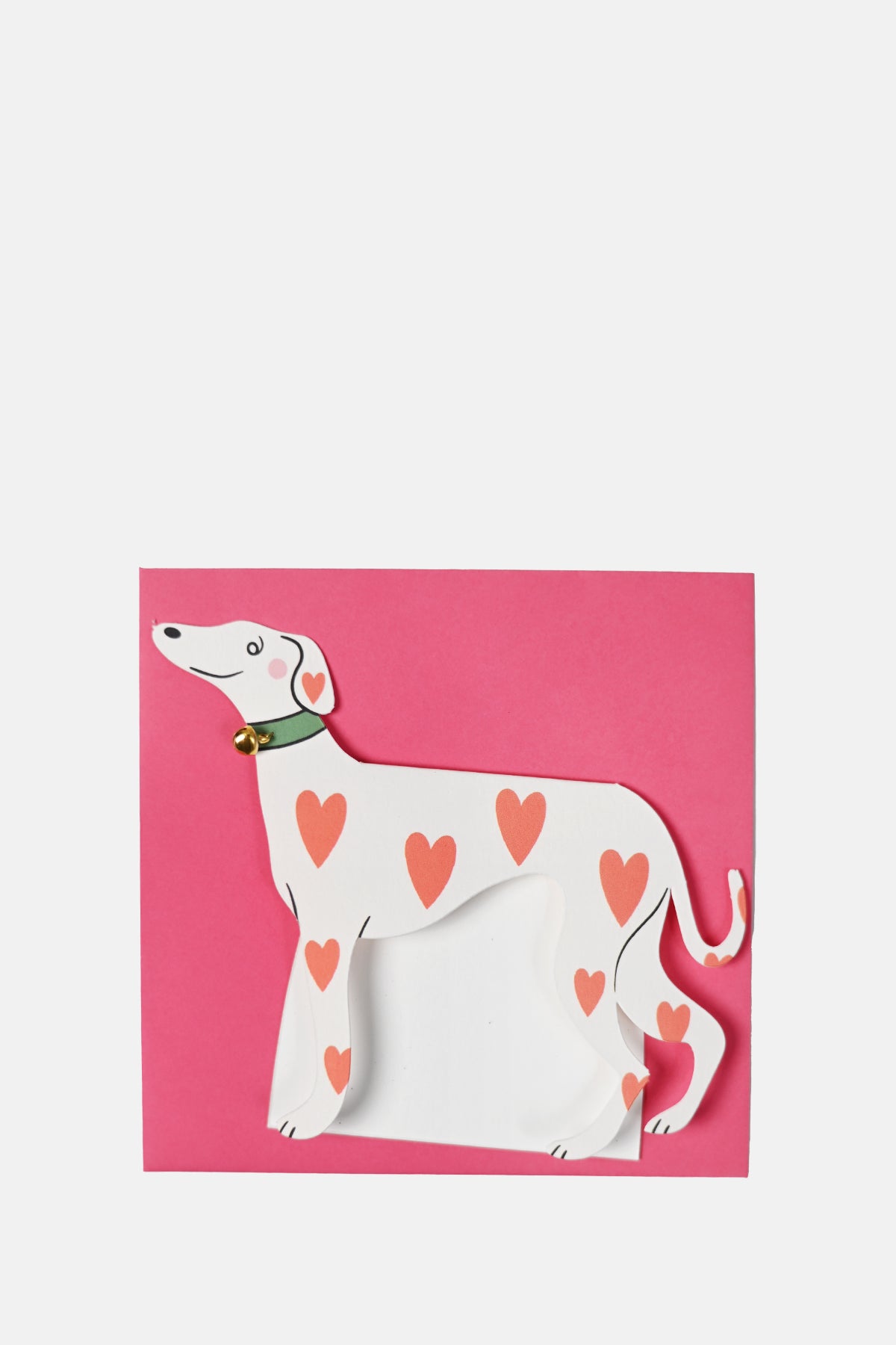 Loveheart Whippet Dog Greeting Card