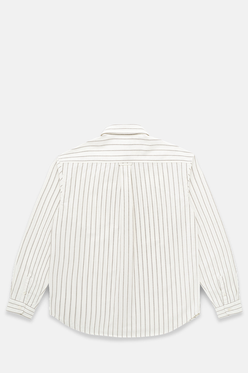 Beefy Cotton Oxford Bone & Olive Stripe