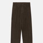 Knickerbocker Canal Pleated Corduroy Cotton Pant Coffee.
