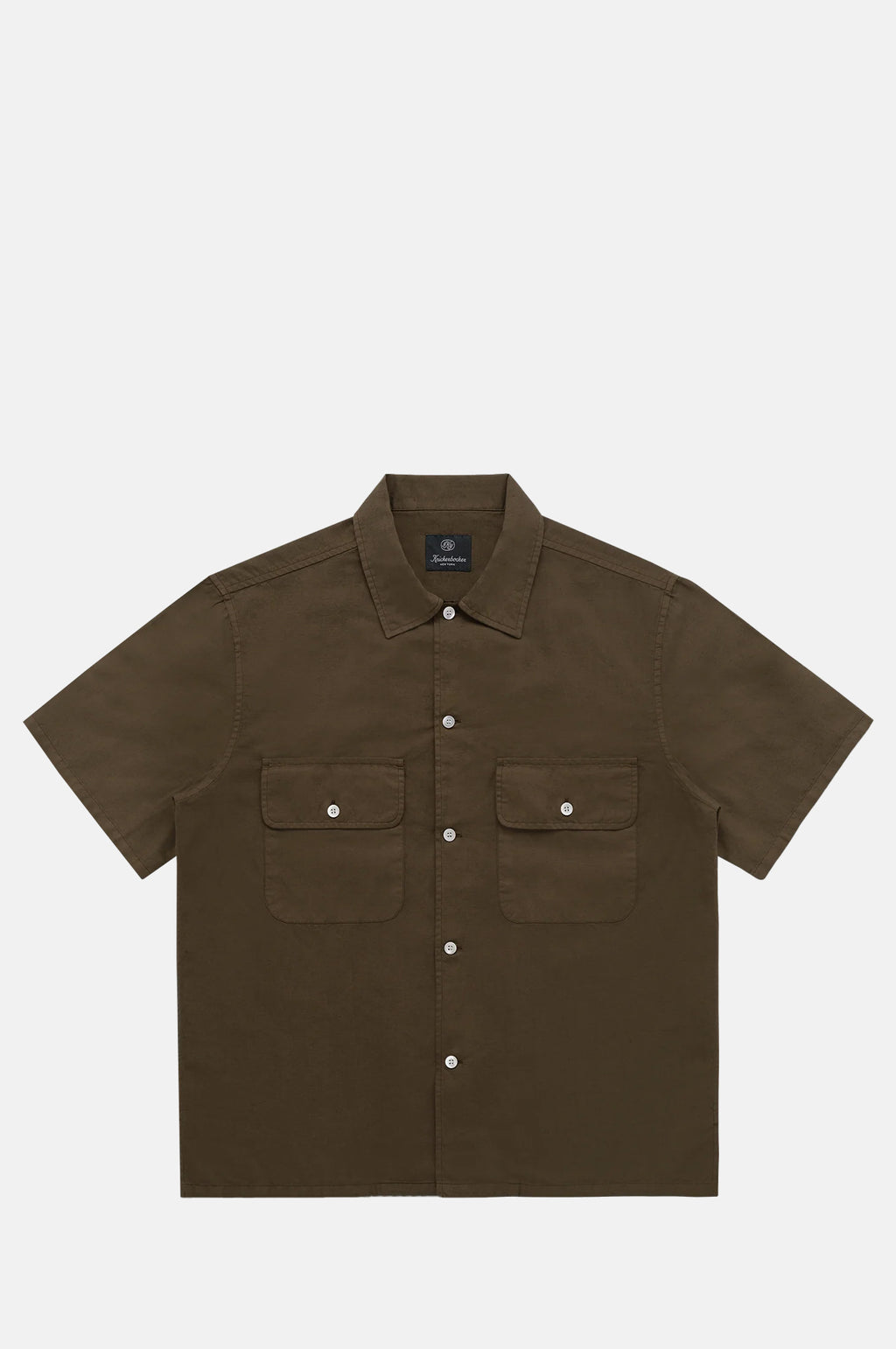 Knickerbocker Mar Cotton & Linen Shirt Mocha.